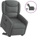 vidaXL Fotoliu electric rabatabil cu ridicare, gri închis, textil GartenMobel Dekor (3303215)