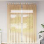 vidaXL Perdele Voile cu buzunare pentru bare 2 buc Nisip GartenMobel Dekor (4102220)