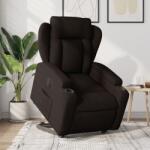 vidaXL Fotoliu electric rabatabil cu ridicare, maro închis, textil GartenMobel Dekor (3204511)