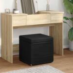 vidaXL Taburet Negru 41 x 41 x 40 cm Stofa si lemn prelucrat GartenMobel Dekor (876745)