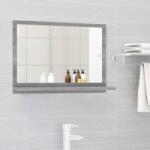 vidaXL Oglinda de baie, gri sonoma, 60x10, 5x37 cm, lemn compozit GartenMobel Dekor (815637)