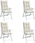 vidaXL Perne scaun spatar înalt, 4 buc. melanj crem 120x50x7 cm textil GartenMobel Dekor (4002353)