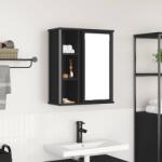 vidaXL Dulap de baie cu oglinda stejar negru 50x21x60 cm GartenMobel Dekor (861902)