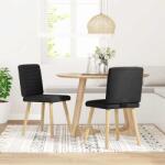 vidaXL Scaune de bucatarie, 2 buc. negru, textil GartenMobel Dekor (4101176)