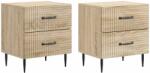 vidaXL Set 2 noptiere stejar Sonoma cu 4 sertare, 43 x 34, 5 x 47, 5 cm (894760)