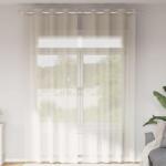 vidaXL Perdele Voile cu Oelii 2 buc Crem 140x260 cm GartenMobel Dekor (4102075)