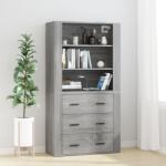vidaXL Dulap înalt, gri sonoma, lemn prelucrat GartenMobel Dekor (3185397) Comoda