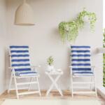 vidaXL Perne pentru exterior 2 pcs Albastru si Alb 120 x 50 x 7 cm GartenMobel Dekor (42040527)