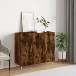 vidaXL Dulap, stejar fumuriu, 90x34x80 cm, lemn compozit GartenMobel Dekor (828097) Comoda