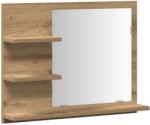 vidaXL Dulap cu oglinda de baie, stejar artizanal, 60x10, 5x45 cm GartenMobel Dekor (856256)