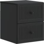 vidaXL Noptiera suspendata neagra cu 2 sertare, 33 x 34, 5 x 40 cm (897957)