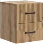 vidaXL Noptiera suspendata stejar artizanal, 2 sertare, 34, 5 x 33 x 40 cm (898993)