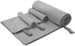 vidaXL Set de Prosoape Sport 3 pcs Gri închis Poliester si poliamida GartenMobel Dekor (42011500) Prosop