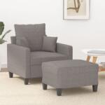 vidaXL Fotoliu canapea cu taburet, taupe, 60 cm, material textil GartenMobel Dekor (3201088) Canapea