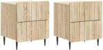 vidaXL Set 2 noptiere stejar sonoma cu 4 sertare, 43 x 34, 5 x 49, 5 cm (894300)