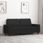 vidaXL Canapea cu 2 locuri, negru, 140 cm, material textil GartenMobel Dekor (359395) Canapea