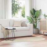 vidaXL Covor oval bej Huarte, 100x200 cm, poliester, antiderapant (4103762) Covor