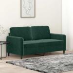 vidaXL Canapea cu 2 locuri, verde închis, 140 cm, catifea GartenMobel Dekor (359444) Canapea