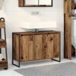 vidaXL Dulap de Baie cu usa Lemn Vechi 90 x 30 x 60 cm Lemn compozit GartenMobel Dekor (886484)