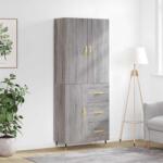 vidaXL Dulap înalt, gri sonoma, 69, 5x34x180 cm, lemn compozit GartenMobel Dekor (3195889) Comoda