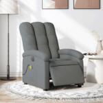 vidaXL Fotoliu electric de masaj rabatabil, gri închis, textil GartenMobel Dekor (3204081)
