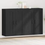vidaXL Cabinet suspendat 2 pcs Stejar Negru 69, 5 x 34 x 90 cm GartenMobel Dekor (3333107) Comoda