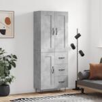 vidaXL Dulap înalt, gri beton, 69, 5x34x180, lemn compozit GartenMobel Dekor (3200037) Comoda