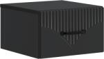 vidaXL Noptiera suspendata cu sertar, neagra, 34, 5 x 33 x 20 cm, lemn (898937)