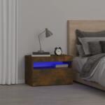 vidaXL Noptiere cu lumini LED, stejar fumuriu, 60x35x40 cm GartenMobel Dekor (3152826)