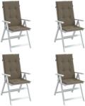 vidaXL Perne scaun spatar înalt 4buc melanj gri taupe120x50x4cm textil GartenMobel Dekor (4002437)