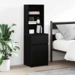 vidaXL Noptiera neagra 39x35x125 cm lemn prelucrat GartenMobel Dekor (861311)