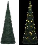 vidaXL Brad snur de Craciun artificial pop-up pre-iluminat verde 180cm GartenMobel Dekor (321524)