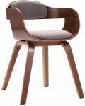 vidaXL Scaun de bucatarie, gri taupe, lemn curbat & tesatura GartenMobel Dekor (327334)