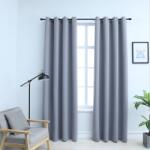 vidaXL Draperii opace cu inele metalice, 2 buc. , gri, 140 x 175 cm GartenMobel Dekor (134426)