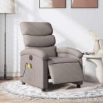vidaXL Fotoliu electric de masaj rabatabil, gri taupe, textil GartenMobel Dekor (3203974)