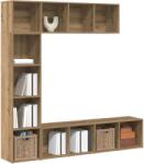 vidaXL Dulapuri de carti 3 buc Lemn prelucrat de stejar artizanal GartenMobel Dekor (3328550) Biblioteca