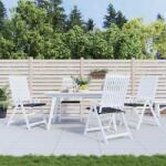 vidaXL Perne scaun gradina 4 buc negru model carouri 40x40x4 cm textil GartenMobel Dekor (361015)