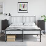 vidaXL Noptiere, 2 buc. , negru, 36x39x78 cm, otel GartenMobel Dekor (846579)