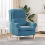 vidaXL Fotoliu Albastru Albastru Tesatura, Lemn Standard Ergonomic GartenMobel Dekor (42009856)