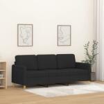 vidaXL Canapea cu 3 locuri, negru, 180 cm, material textil GartenMobel Dekor (359490) Canapea