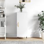 vidaXL Servanta, alb extralucios, 34, 5x34x90 cm, lemn compozit GartenMobel Dekor (828518) Comoda