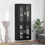 vidaXL Bufet Stejar Negru 69, 5 x 34 x 180 cm Lemn compozit GartenMobel Dekor (3416205) Comoda