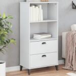 vidaXL Biblioteca „VIKEN, alb, 60x35x123 cm, lemn masiv de pin GartenMobel Dekor (374947) Biblioteca
