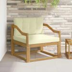 vidaXL Canapea Medie pentru Exterior Poliester Alb GartenMobel Dekor (3439024) Canapea