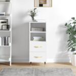 vidaXL Servanta, alb extralucios, 34, 5x34x90 cm, lemn compozit GartenMobel Dekor (828646) Comoda
