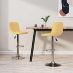 vidaXL Scaune de bar, 2 buc. , galben, material textil GartenMobel Dekor (333952)