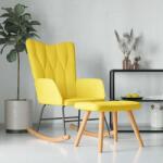 vidaXL Scaun balansoar cu taburet, galben mustar, textil GartenMobel Dekor (327629) Balansoar