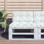 vidaXL Perne de paleti, 2 buc. , model cu frunze, textil GartenMobel Dekor (360729)