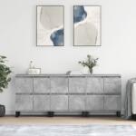vidaXL Servante, 3 piese, gri beton, lemn prelucrat GartenMobel Dekor (3190209) Comoda