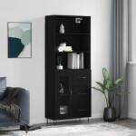vidaXL Dulap înalt, negru, 69, 5x34x180 cm, lemn compozit GartenMobel Dekor (3189502) Comoda